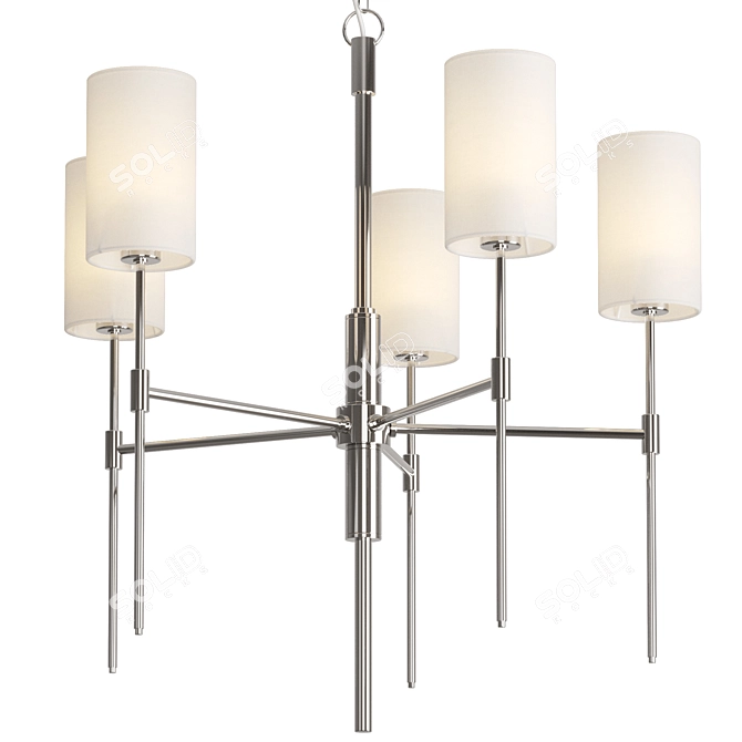 Aspen Brass Chandelier - Louvre 3D model image 1