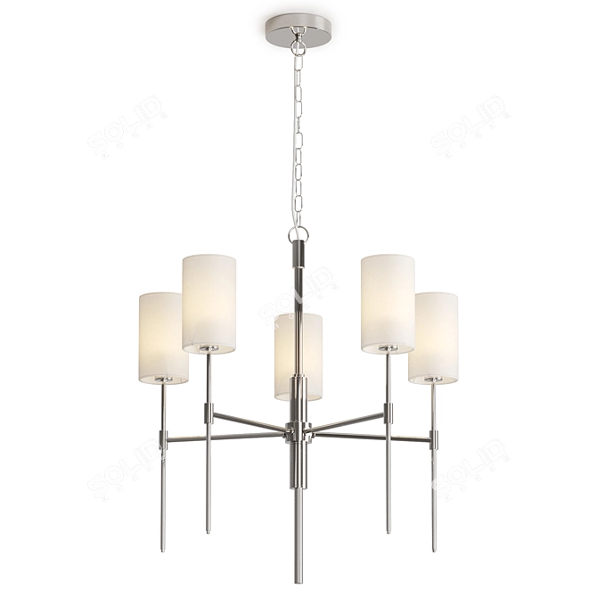 Aspen Brass Chandelier - Louvre 3D model image 3