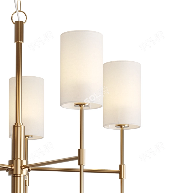 Aspen Brass Chandelier - Louvre 3D model image 6