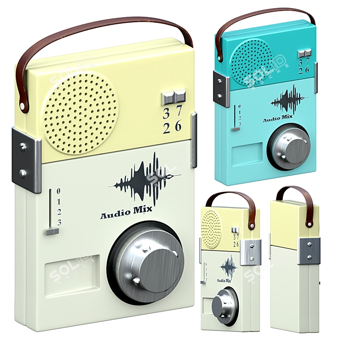 Retro Audio Transistor Dieter Rams 3D model image 2