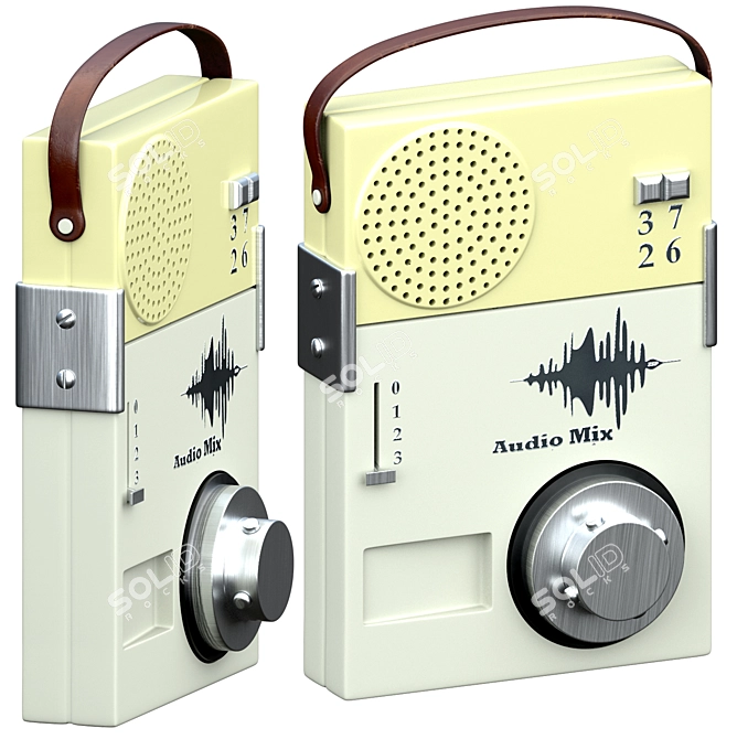 Retro Audio Transistor Dieter Rams 3D model image 3