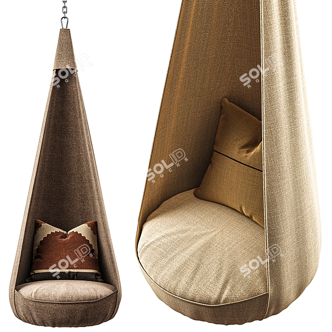 Cozy Havana Hammock Rocking Chair 3D model image 1