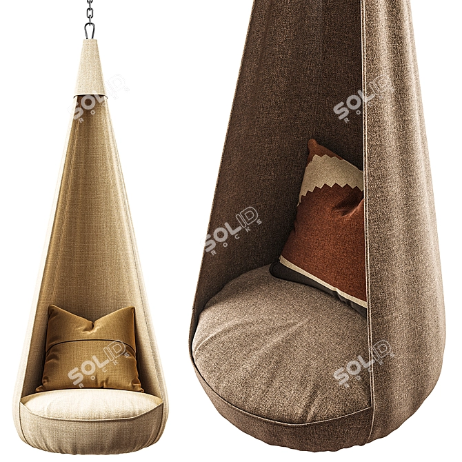 Cozy Havana Hammock Rocking Chair 3D model image 2