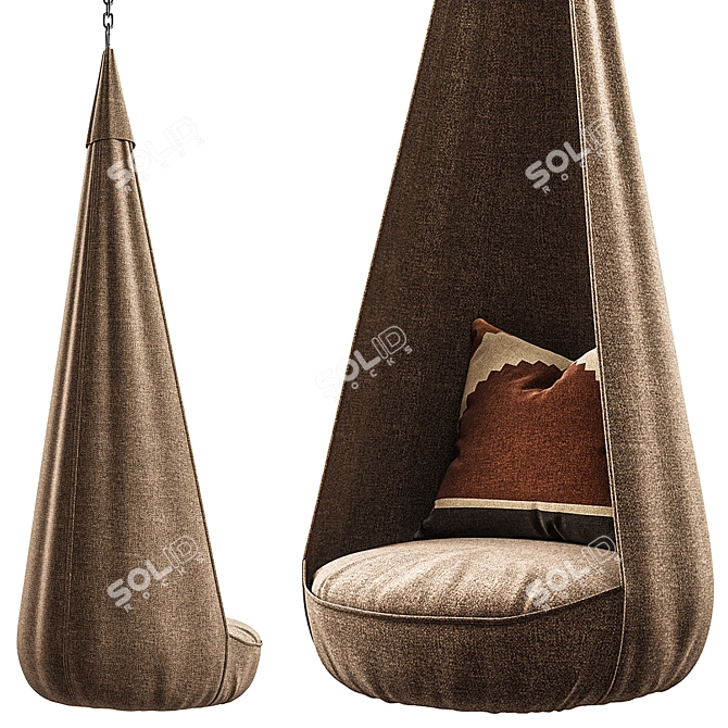 Cozy Havana Hammock Rocking Chair 3D model image 5