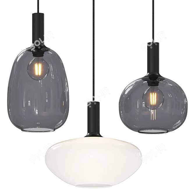 Elegant Alton Pendant Light 3D model image 1