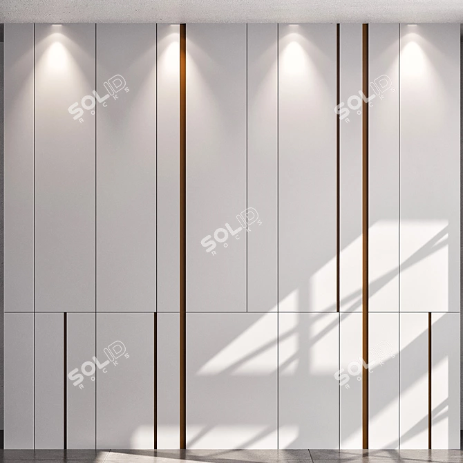 Minimalist Wardrobe Model 37 3D model image 3