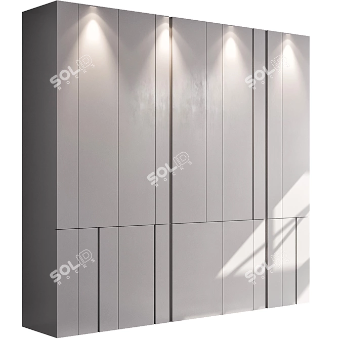 Minimalist Wardrobe Model 37 3D model image 4