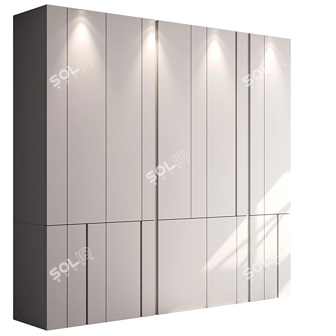 Minimalist Wardrobe Model 37 3D model image 5