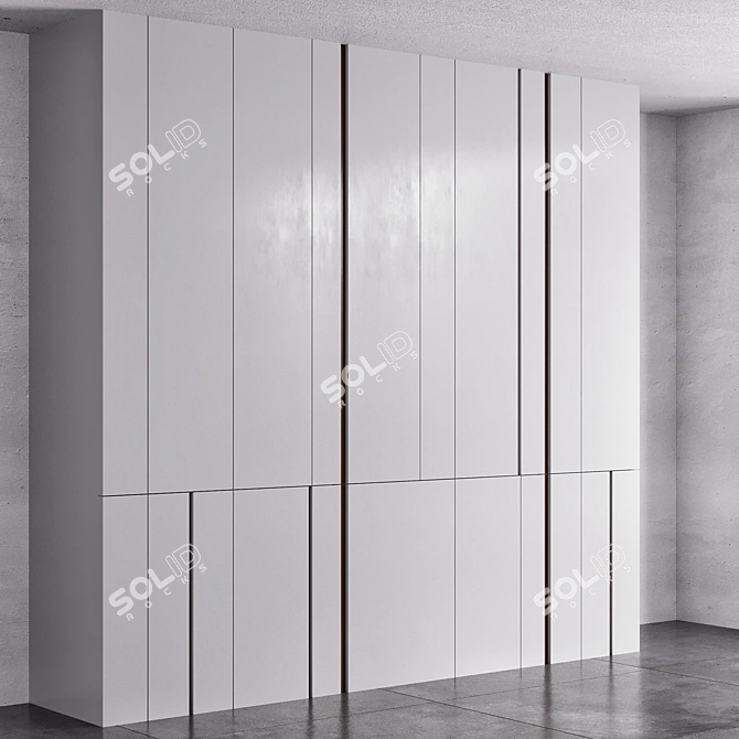 Minimalist Wardrobe Model 37 3D model image 11