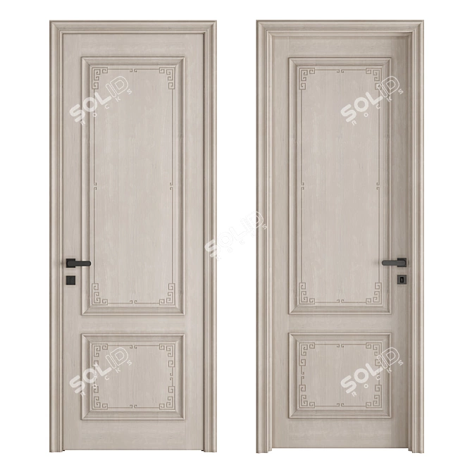 OPPEIN Interior Doors with Stylish Hardware 3D model image 4