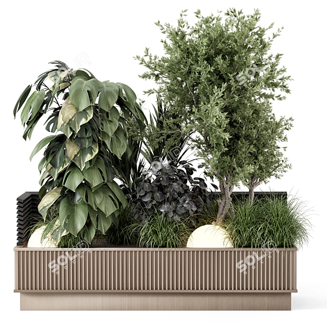 Landscaping Bush and Tree Set 3D model image 1