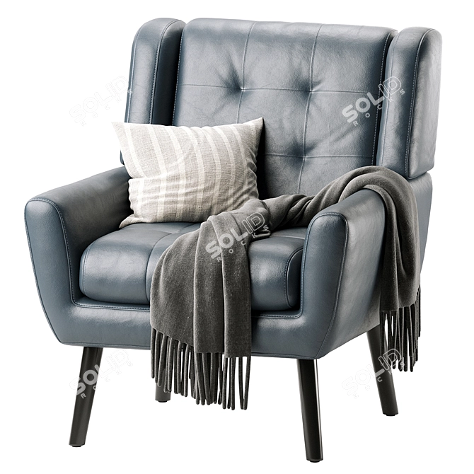 Velvet Accent Armchair LWFLIFE 2016 3D model image 1