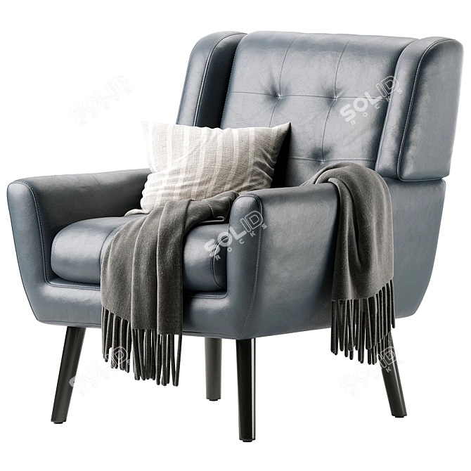 Velvet Accent Armchair LWFLIFE 2016 3D model image 2