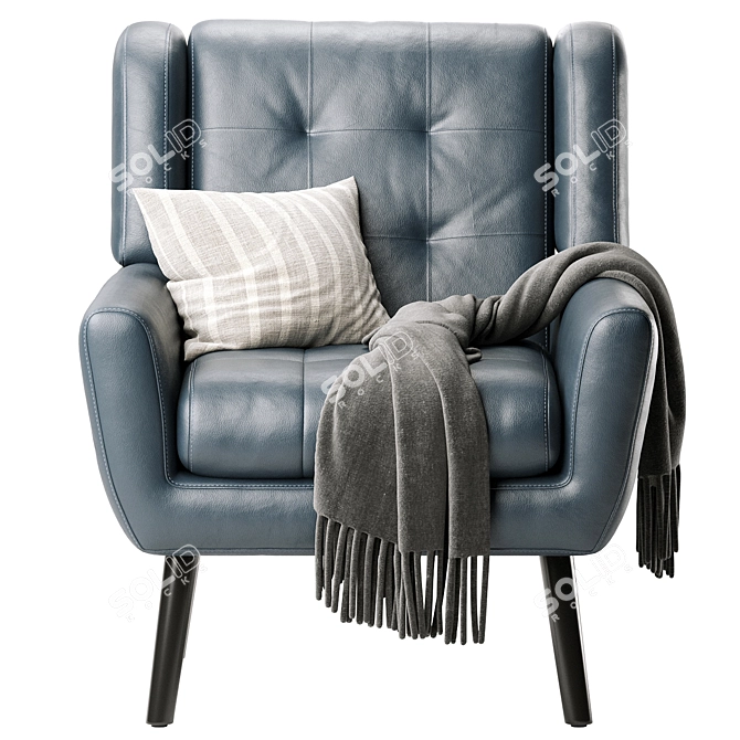 Velvet Accent Armchair LWFLIFE 2016 3D model image 4