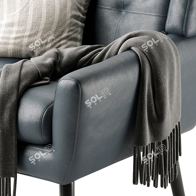 Velvet Accent Armchair LWFLIFE 2016 3D model image 5