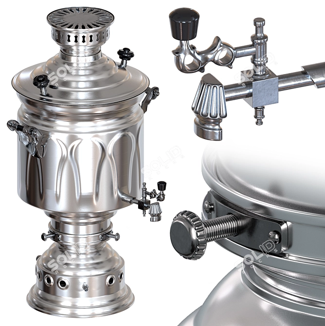 Russian Samovar Kitchen Appliance 3D model image 1
