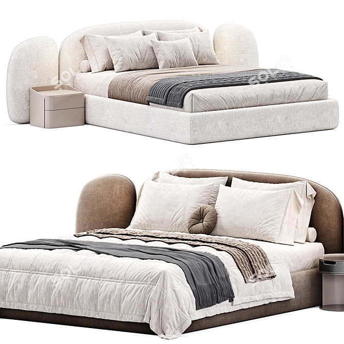 Sleek Vao Bed Design 3D model image 1