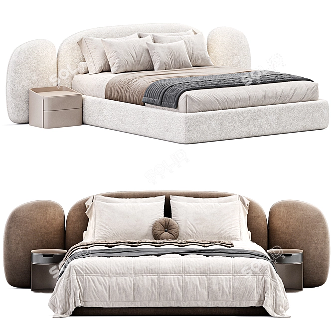 Sleek Vao Bed Design 3D model image 2