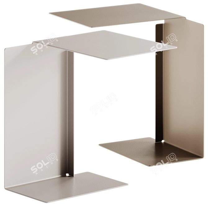 Modern Steel Side Table ClassiCon 3D model image 2