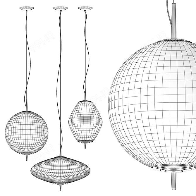  Modern Nova Pendant Suspension Lamp 3D model image 4