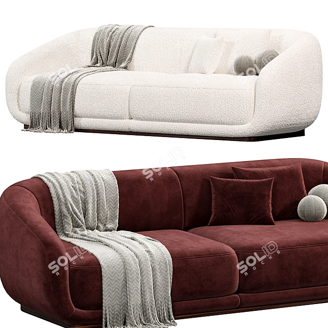 Sleek Montholon Sofa : Designer Elegance 3D model image 3