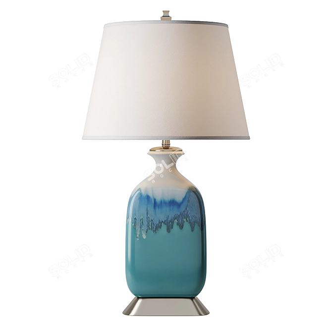 Coastal Ceramic Table Lamp 3D model image 1