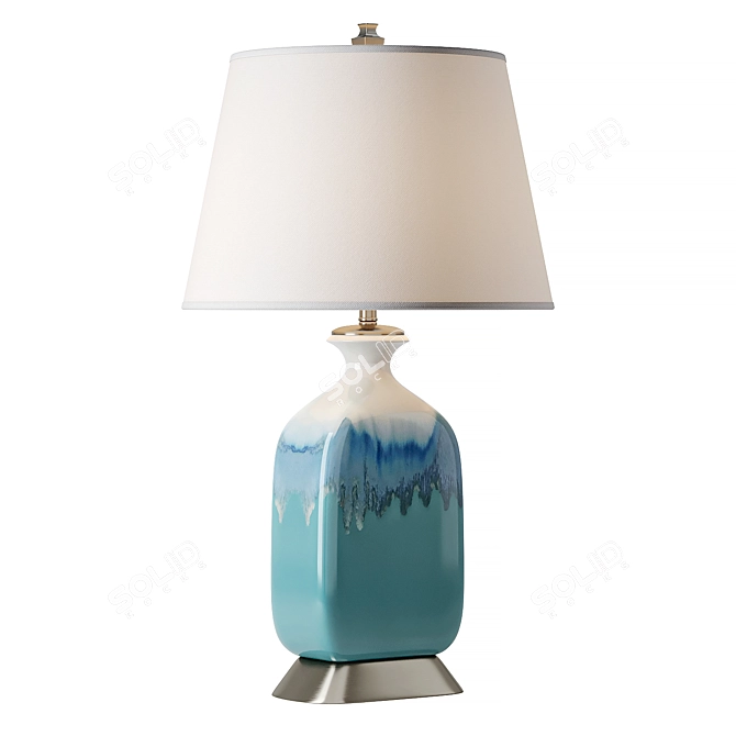 Coastal Ceramic Table Lamp 3D model image 2