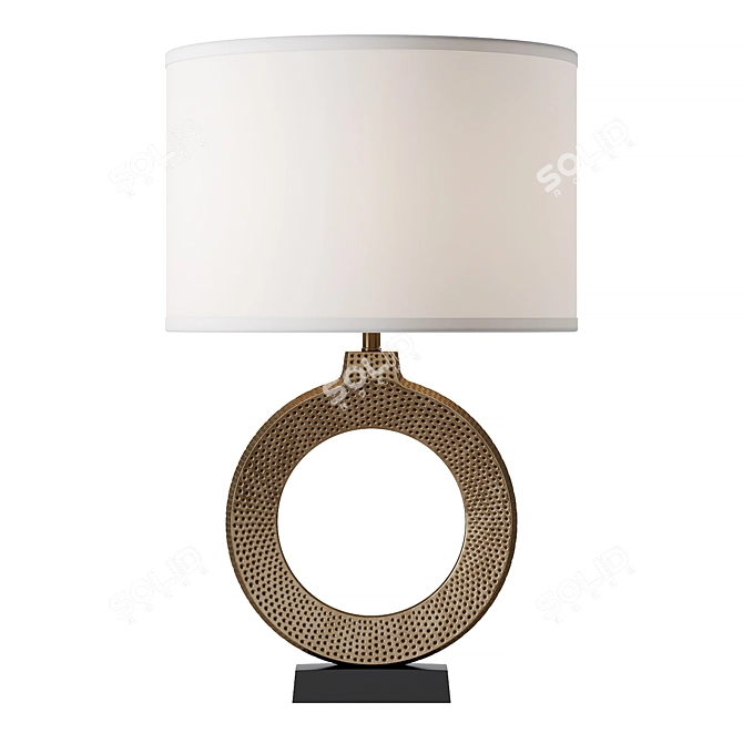 Rustic Metal Table Lamp Decor 3D model image 1