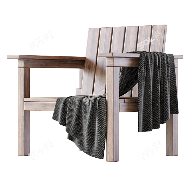 Modern Concept Wrong Woods Armchair 3D model image 3