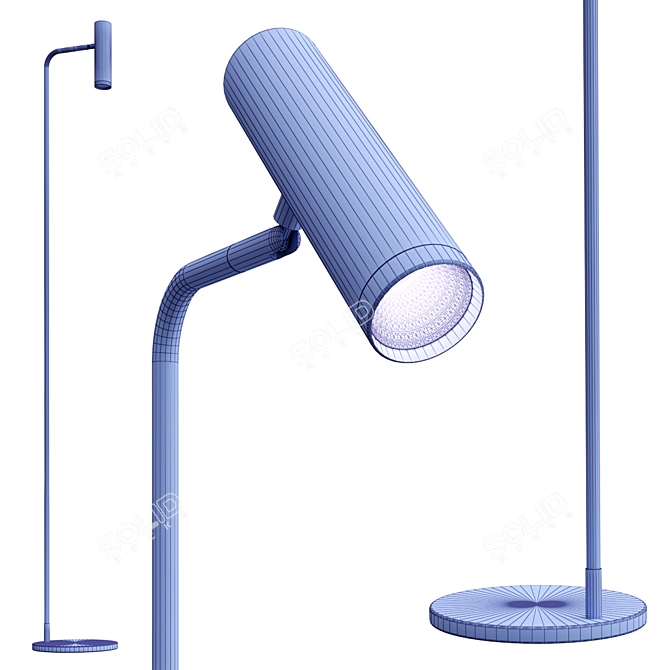 Modern Torris Floor Lamp, 7.9x57.4 3D model image 3