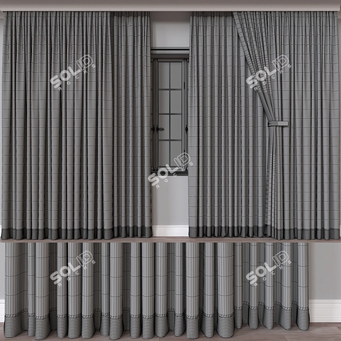 Elegant 3D Curtain Model - VRay, Corona 3D model image 4