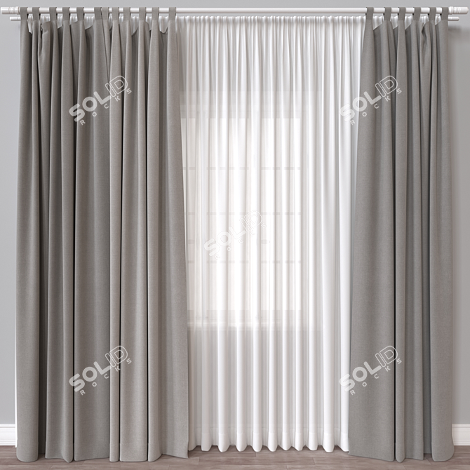 Dual-Tech Curtain Model Kit 3D model image 1