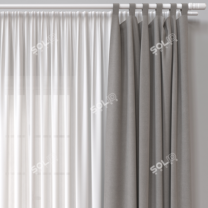 Dual-Tech Curtain Model Kit 3D model image 3