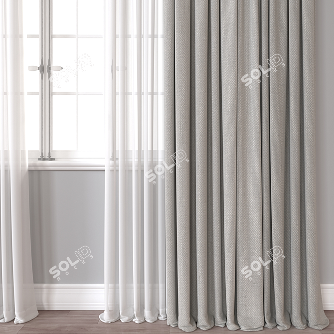 Versatile 3D Curtain Model Mesh 3D model image 2