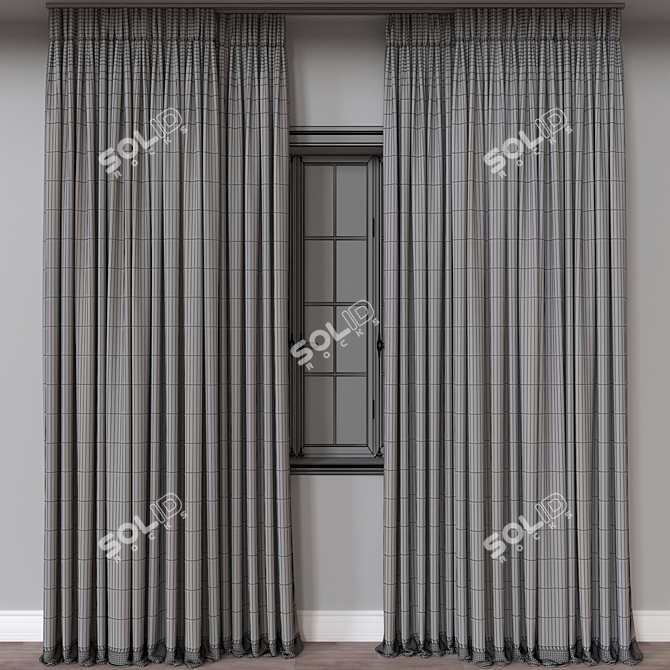 Versatile 3D Curtain Model Mesh 3D model image 4