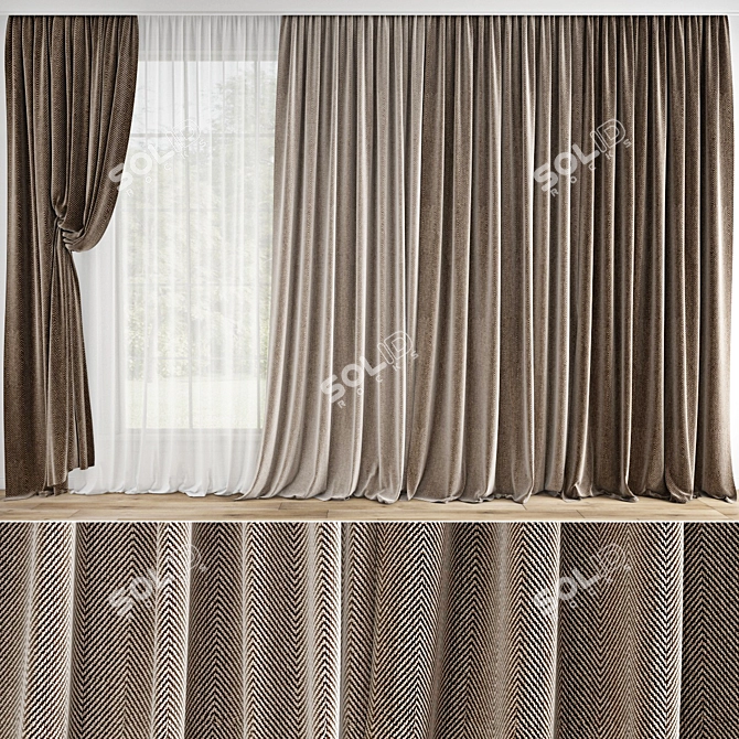 Polygonal Model Curtain 3D Archive 3D model image 1