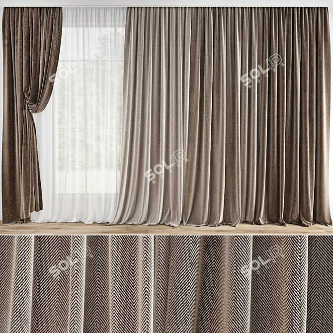 Polygonal Model Curtain 3D Archive 3D model image 4