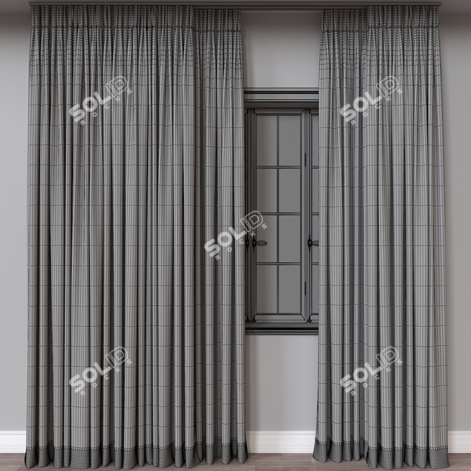 Dual-Renderer Curtain 3D Model 3D model image 4