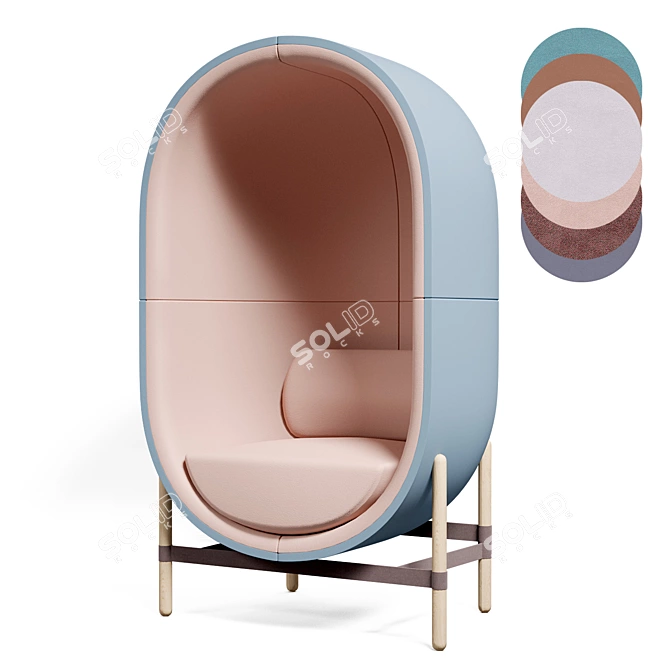 Capsule Office Chair by Casala 3D model image 1