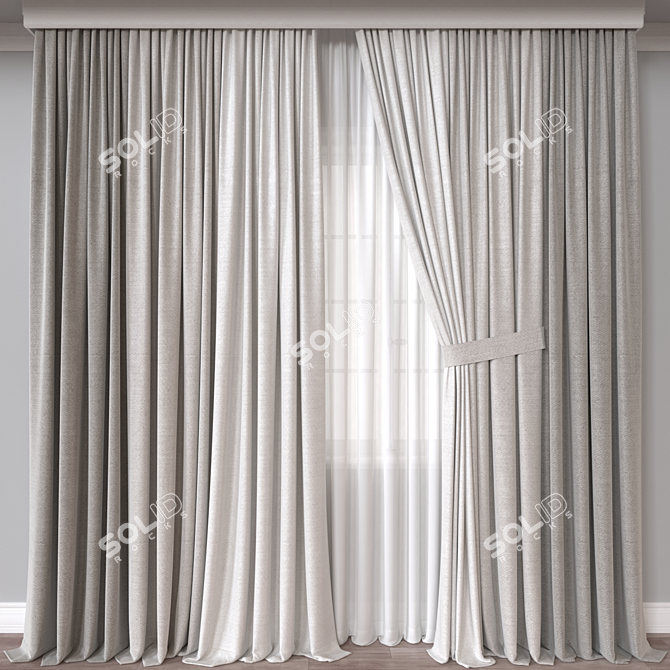 Versatile Curtain 3D Model 3D model image 1