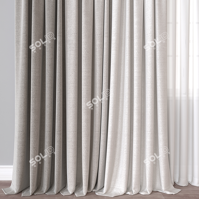 Versatile Curtain 3D Model 3D model image 2