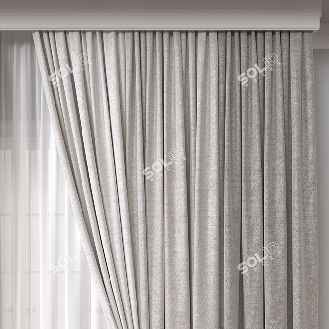 Versatile Curtain 3D Model 3D model image 3