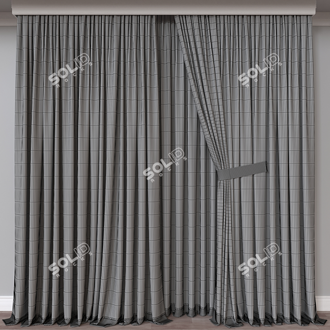 Versatile Curtain 3D Model 3D model image 4