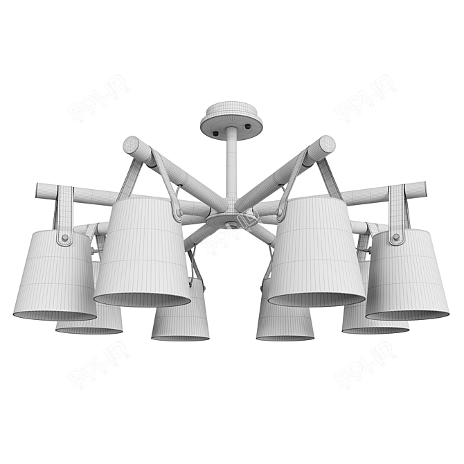 Artelamp Thomas Ceiling Chandelier Black White 3D model image 5