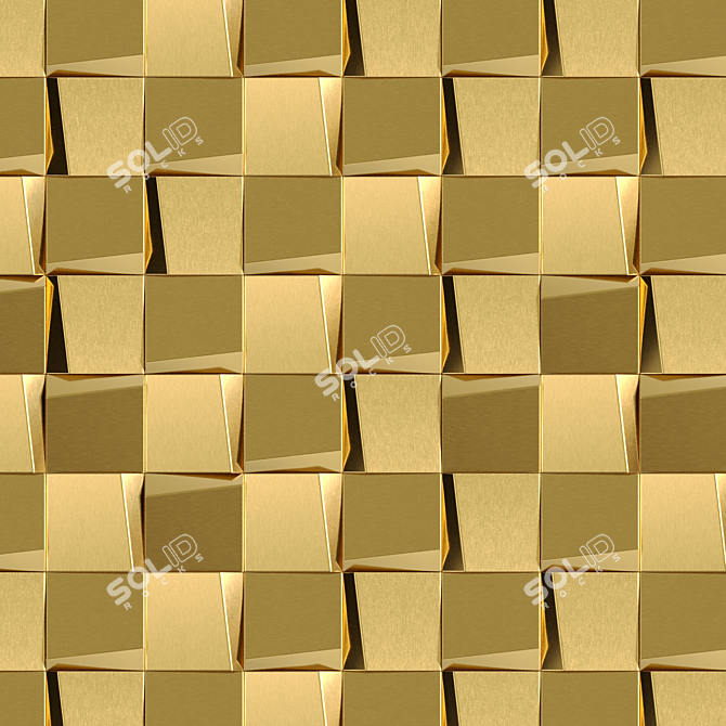 Golden Mosaic Tile, Premium Quality 3D model image 4