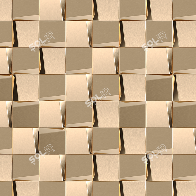 Golden Mosaic Tile, Premium Quality 3D model image 5