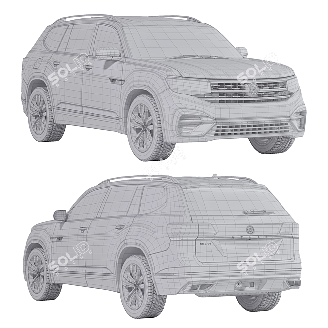  Volkswagen Atlas 2023 3D model 3D model image 3