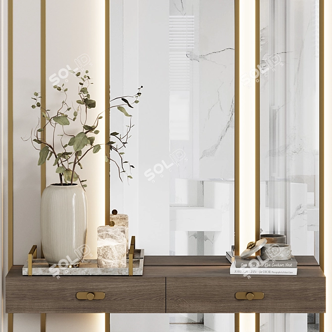 Modern Classic Entryway Set 3D model image 3