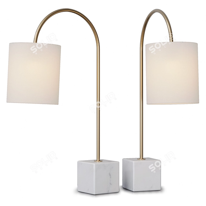 Louvre Home Greenwich Table Lamp 3D model image 1