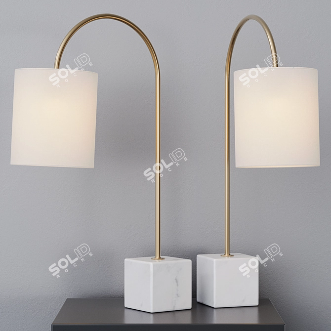 Louvre Home Greenwich Table Lamp 3D model image 5